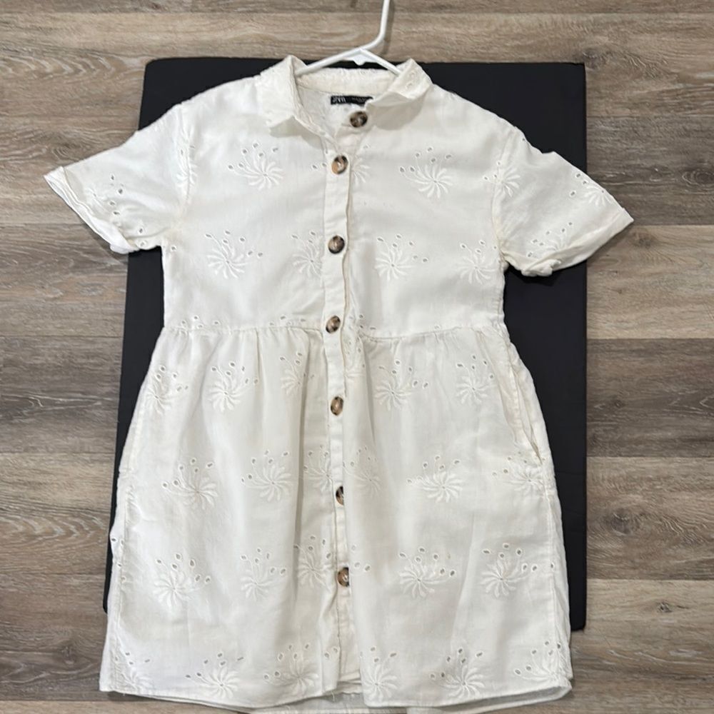 ZARA Elegant Ivory Women’s Mini Dress Size 26